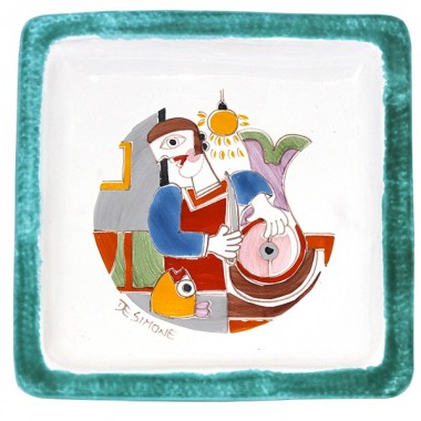 Piatto Quadrato Folk taglio del pesce spada PQFK-3 Piatto Quadrato Folk taglio del pesce spada PQFK-3